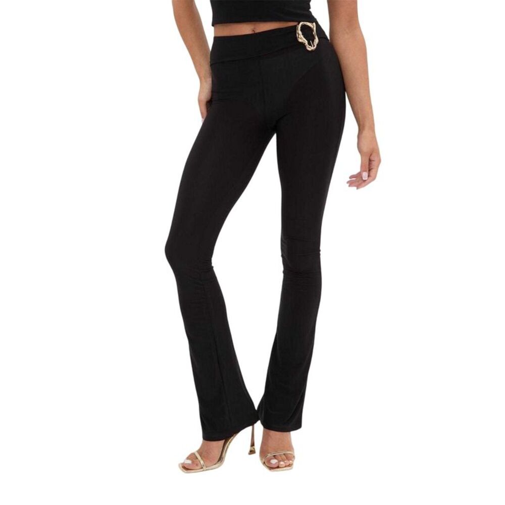 I Saw It First Womens/Ladies Detail Flared Pants / Black